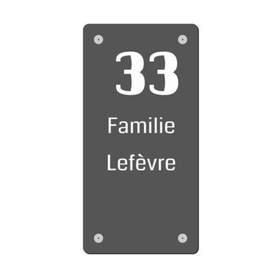 Naambord rechthoek 15x30 cm van acrylaat met huisnummer en naam