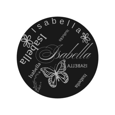 Gepersonaliseerde Onderzetters Ø8 cm – Luxe Zwart Acrylaat