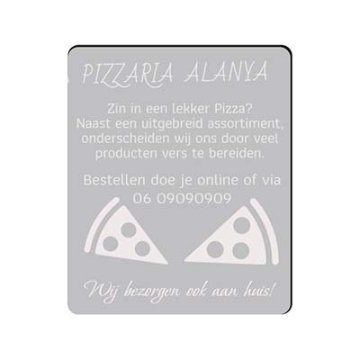 Bedankje van spiegelacrylaat 4×4.8 cm – gepersonaliseerd