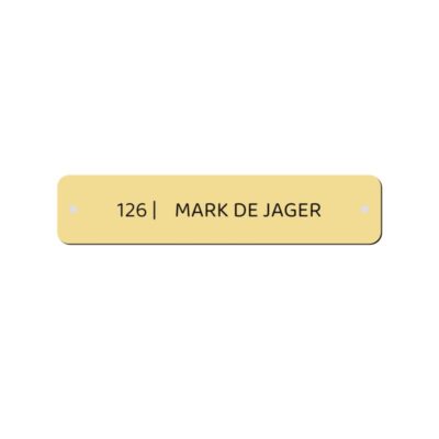Tekstplaatje 80x17 mm Gravure naamplaatje met kleurkeuz