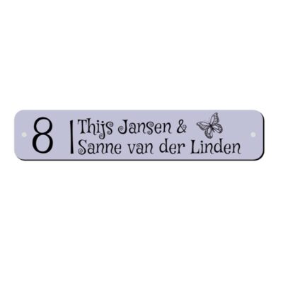Tekstplaatje 100x20 mm Gepersonaliseerd kunststof tekstplaatje met zelfklevende achterkant