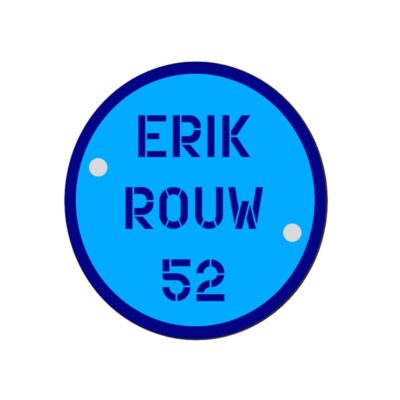 Modern acrylaat huisnummerbord met contrasterende kleuren – 17x18 cm