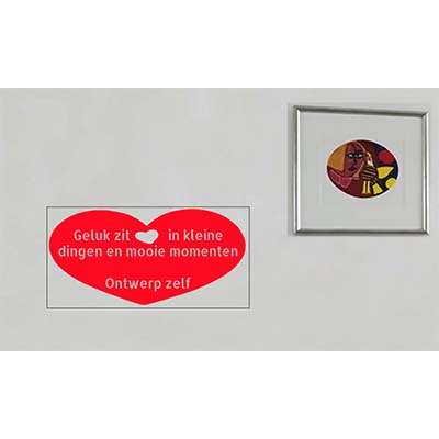Muurdecoratie 25x50 cm van acrylaat 