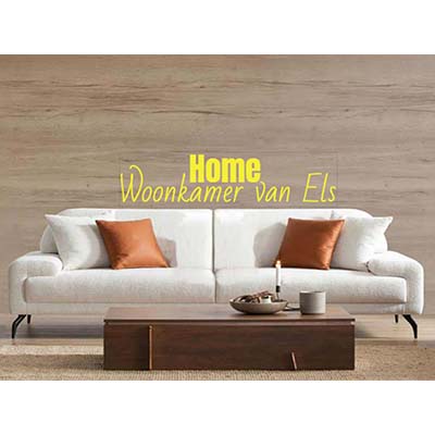 Muursticker 30x120 cm met gepersonaliseerde tekst in zwart vinyl