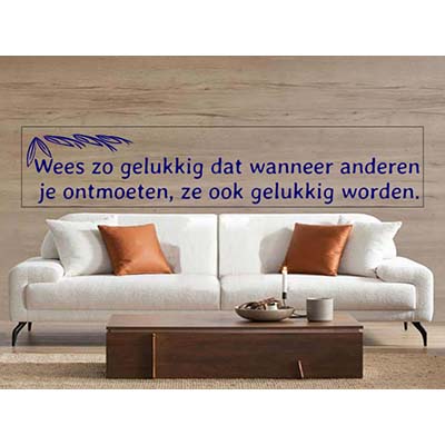 Muursticker 60x300 cm gepersonaliseerde tekst in zwart vinyl