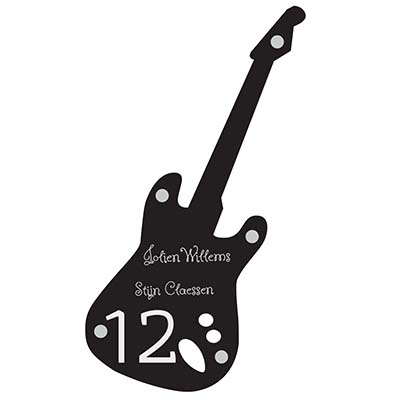 Gitaar Naambord 20x35cm