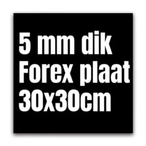 Freesletters Forex 5mm 30x30cm – witte of zwarte PVC-plaat met gesneden letters en vormen