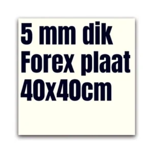 Freesletters Forex 5 mm zwart plaat 40x40 cm