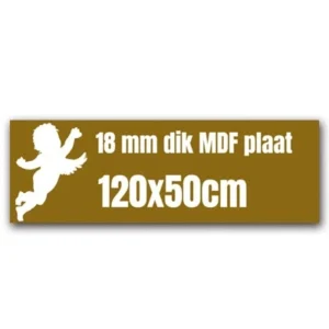 Bevestigen van MDF 18mm freesletters met houtlijm en high-tech kit voor 3D belettering.